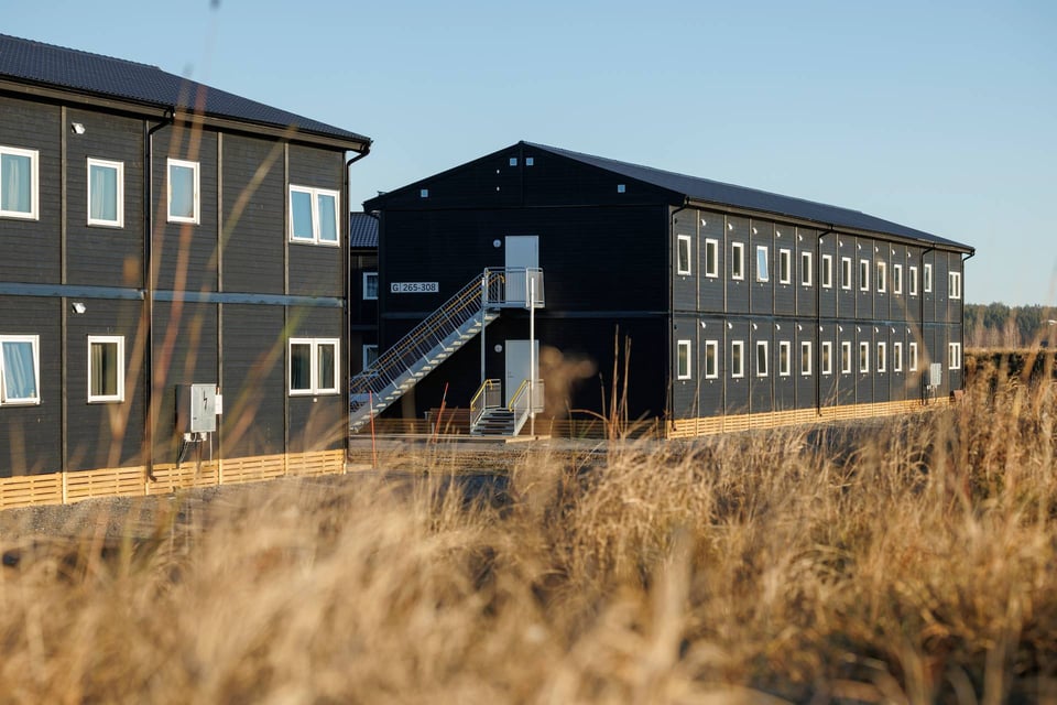 Energy-efficient modular building exterior in use