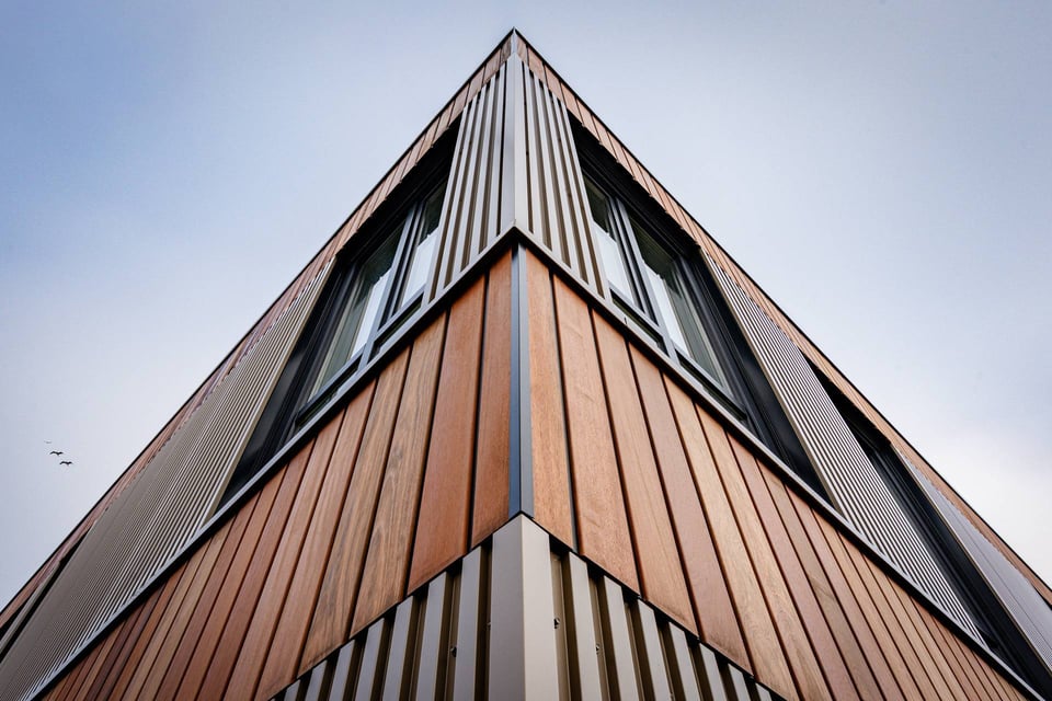 Exterior of reusable modular building