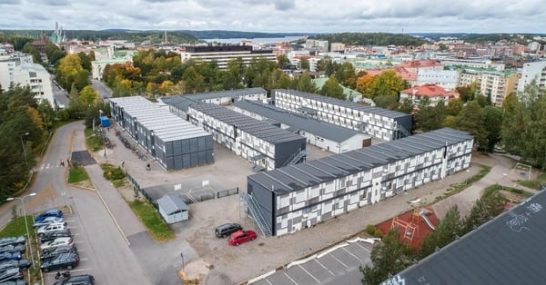 Extra space delivered quickly for the students in Tiirismaa school