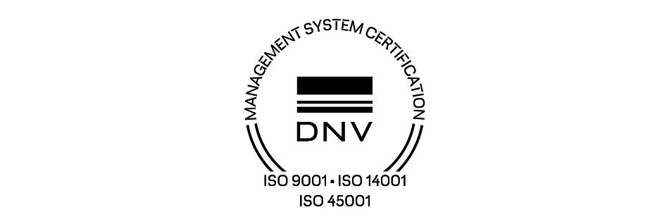 Adapteo certified by DNV with ISO 9001, ISO 14001, and ISO 45001 for quality, environmental management, and occupational health and safety in modular building solutions